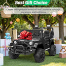 2 Seater Ride On Car Truck with Remote Control XL, Kids 24V Battery Powered Electric Vihicle w/21 in Seat, 3 Speeds, 2WD/4WD Switichable, Shock Absorbers,Bluetooth, Flower, Gift Choice by TinyTreasures Baby Boutique