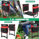 TomCare Garden Kneeler and Seat 10.64” Wider Larger Soft Kneeling Pad Garden Bench with 2 Large Tool Pouches Heavy Duty Garden Stool Foldable Tools Gardening Gifts for Women Men Gardeners,Black by GreenHaven Gardens