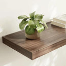 Large Floating Shelves for Wall Set of 1 Wooden Wall Shelves 24 in x 12.75 in x 2 in Room Decor Long Shelf with Invisible Wall Mount Bracket for Bedroom Kitchen Living Room Walnut by CozyNest Decor