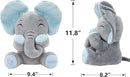 Aidiya Elephant Stuffed Animals Baby Gifts Peluches Ear Interactive Elephant Talking Singing Plush Toys for Girls Boys Gift Adjustable Volume 11.8" Set (Blue) by TinyTreasures Baby Boutique