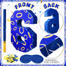 Number 6 Blue and Golden Rings Piñata for Kids Birthday Cartoon Theme Small Piñata with Blindfold Stick Confetti for Fiesta Cinco De Mayo Party Decor, 15.8 x 11 x 2.8 Inch by TinyTreasures Baby Boutique