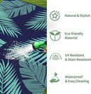 GENIMO Outdoor Rug 5' x 8' Waterproof for Patios Clearance, Reversible Outdoor Plastic Straw Camping Rug Carpet, Large Area Rugs Mats for RV, Camper, Deck, Balcony, Porch, Beach, Navy Blue&Jade Green by CozyNest Decor
