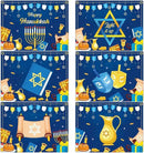 Hanukkah Placemats Set of 6 Festival of Lights Table Mats Plastic Passover Recyclable Place Mats Washable Holiday Table Decoration for Indoor Outdoor Hanukkah Party Kitchen Dining by CozyNest Decor