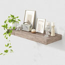 Deep Floating Shelves for Wall | 30 Inch Wide x 12 Inch Deep Floating Shelves | 30W x 12D Rustic Grey Wood Wide Wall Shelves | Bookshelf Laundry Shelf TV Shelf by CozyNest Decor