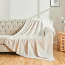 CozeCube Check Knit Throw Blanket, Cream White Checkered Throw for Couch, Decorative Christmas Soft Cozy Warm Knitted Blanket for Bed Sofa Living Room, 50"X60" by CozyNest Decor