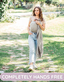Ring Sling Baby Carrier – Breathable 100% Cotton Wrap for Infant Support, Baby Ring Sling – Grey Adjustable Muslin Fabric by TinyTreasures Baby Boutique
