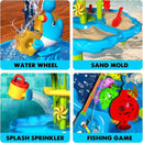 CozyBomB™ Water Table for Toddlers 3-5 | Outdoor Toys Water Play Table, Magnetic Fishing Toy Game, Summer Splash Pond Showers Sand Activity, Sensory Party Birthday Gift Kids Ages 4-8 9-12 (2-Tiers) by TinyTreasures Baby Boutique