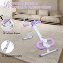 Ab Workout Equipment Abdominal Trainer, Adjustable Ab Machine at Home Gym, Foldable Abdominal Exercise Machine, Core & Ab Trainer Machine for Stomach Workout with LCD Monitor