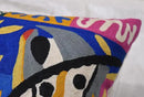 Matisse Decorative Pillow Cover - Music Modern Chair Cushion| Modern Farmhouse Pillows | Flower Outdoor Pillow | Mid Century Chair Cushions |Hand Embroidered Wool Size 18x18 by CozyNest Decor
