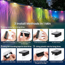 SOLPEX Solar Fence Lights Outdoor,Solar Deck Lights Waterproof Led Solar Lights for Outdoor Stairs,Step,Patio,Yard,Garden,Balcony and Porch,12 Pack Shell-Like Light Spots(Black Shell,Warm White&RGB) by GreenHaven Gardens