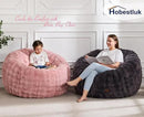 Hobestluk Bean Bag Chair Oversized Bean Bag Chair for Adults Donut-Shaped Large Bean Bag with Spacious Design for Living Room Bedroom or Reading Nook (Bubble Pink) by CozyNest Decor