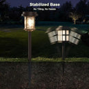 XMCOSY+ Solar Pathway Lights, Garden Solar Lights, 20 LM LED Glass Water Lens, IP65 Waterproof Solar Powered Light for Outside Driveway Walkway Landscape Backyard Sidewalk (‎Black & Brown) by CozyNest Decor
