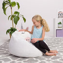 Posh Creations Cute Soft and Comfy Bean Bag Chair for Kids, Animal - Pink Llama by TinyTreasures Baby Boutique