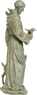 Joseph's Studio by Roman, 36.5" H St. Francis with a Fawn Garden Statue, Religious Outdoor Decor by GreenHaven Gardens