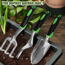 Garden Hand Tools Set,3PCS Aluminum Heavy Duty Gardening Tool Set,Weeding Tools Gardening,Soil Scoop,Hand Rake,Weeder,Non-Slip Rubber Grip, Ideal for transplanting, Weeding, Digging and Planting by GreenHaven Gardens