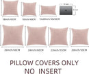 Fancy Homi 2 Packs Blush Pink Decorative Throw Pillow Covers 18x18 Inch for Living Room Couch Bed, Rustic Farmhouse Boho Home Decor, Soft Corss Corduroy Patchwork Textured Square Cushion Case 45x45 cm by CozyNest Decor