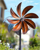 Wind Spinners Outdoor, Copper Teal Kinetic Wind Spinner with Stake, Garden Yard Spinners Windmill Decor for Patio Lawn (12" W x 70" H) by CozyNest Decor
