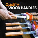 Premium Kabob Skewers 23 inch Long and 5/8 inch Wide Stainless Steel Flat Reusable Metal Skewers for Grilling BBQ - Chicken Kebab, 8pc Set with Bag by GreenHaven Gardens