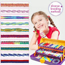 Friendship Bracelet Making Kit with Storage Box,DIY String Bracelet Arts and Craft for Girls Aged 8-12,Kids' Travel Activity Toy Set,Birthday Gifts for Ages 6 7 8 9 10 11 12 Year Old (Yellow/Purple) by TinyTreasures Baby Boutique