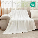 EMME Cotton Blanket Twin XL for Bed Soft Muslin Blankets 66"x90" Lightweight Breathable Layering Bedspread Coverlet All Season Gauze, White by CozyNest Decor