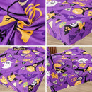 JQinHome Purple Halloween Chair Slipcover, Spider Web Chair Covers Set of 6, High Stretch Washable Chair Protector Cover for Dining Room, Kitchen,Home Party,Wedding Ceremony(Purple Candy,6PC) by CozyNest Decor