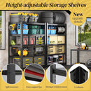 47.8" W Heavy Duty Garage Shelving 3000LBS Storage Shelves, Adjustable 5-Tier Storage Rack, Metal Shelves for Garage/Warehouse/Basement, 47.8" W x 19.8" D x 72" H, Black by GreenHaven Gardens