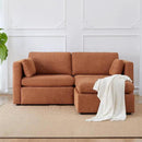 CHITA Modular Sectional Sofa, FSC Certified L Shaped Couch with Reversible Chaise, Modular Sectional Couch for Small Space, 78 inch Width, 3 Seat Modular Sofa with Storage Ottoman, Terracotta by CozyNest Decor