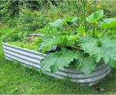 1 Pack 8x3x1.5FT Galvanized Raised Garden Bed Kit Oval Metal Ground Planter Box Outdoor Bottomless Planter Raised Beds for Vegetables Flowers Herbs Fruits, Gray by CozyNest Decor