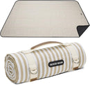 Picnic Blankets Waterproof Extra Large - Outdoor Blanket Sand Free Foldable with Carry Strap for Beach, Camping, Park Grass, Hiking, Travel, Concerts, Indoor (Sand Yellow) by TinyTreasures Baby Boutique