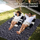 OLANLY Outdoor Rug Waterproof 5x8 ft Clearance, Reversible Outdoor Plastic Straw Rug with Floral Pattern, RV Mat for Patio, Camping, Balcony, Deck, Backyard, Black & Grey by CozyNest Decor