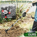 Long Handle Weed Puller Tool – 2-in-1 Handle Garden Hoe and Weed Rake, Hoe Garden Tool for Home Gardens, Lawns, and Yards by GreenHaven Gardens