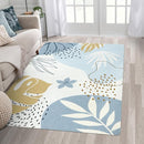 Lahome Boho Washable Blue Rug - 3x5 Small Non-Slip Low-Profile Carpets for Living Room, Bedroom, Entryway, Laundry Room, Kitchen, Office by TinyTreasures Baby Boutique