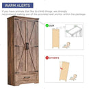 Farmhouse Kitchen Pantry Cabinet - 72" Tall Wood Kitchen Storage Cabinets with Adjustable Shelves & 2 Barn Doors & Drawer, Versatile Storage for Dining Room, Bathroom, Utility Room, Light Brown by CozyNest Decor