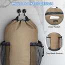 BALEINE 150L Laundry Bag Backpack, 900D Oxford Fabric Large Travel Laundry Bags with Shoulder Straps and 2 Mesh Pockets for College Dorm, Apartment, Laundromat (Khaki, 150L) by TinyTreasures Baby Boutique
