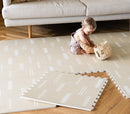 Lillefolk Baby Play Mat for Floor – 4x6ft Old White| Soft Non Toxic Premium EVA Foam Tiles for Tummy Time, Crawling & Playroom – Waterproof Interlocking Floor Mat for Babies & Toddlers (6 Tiles) by TinyTreasures Baby Boutique