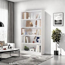 Bookshelf, Open Modern Bookshelf, 5 Shelf Bookcase with Freestanding Display Storage, Wooden Book Shelf for Bedroom, Living Room, Dinning Room, Office, 60 Inch, White by CozyNest Decor