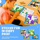 BulbaCraft 4Pcs Sticker Paint Books for Boys - Sticker Books by Number with Dinosaurs, Trucks, Animals and Under The Sea - Coloring Activity for Kids by TinyTreasures Baby Boutique