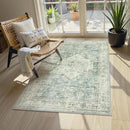 LIVEBOX Entryway Rug 3x5 Washable Area Rugs for Kitchen Bathroom, Non-Slip Front Door Mat for Bedroom, Boho Low-Pile Carpet Farmhouse Throw Indoor Mats for Bath Laundry Room, Sage Green by TinyTreasures Baby Boutique