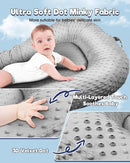 Baby Lounger Pillow : 3-in-1 Infant Lounger for Newborn 0-24 Months, Portable Tummy Time Mat for Home and Travel, Breathable & Soft Baby Seat for Baby, Babies Essentials Gifts, Grey by TinyTreasures Baby Boutique