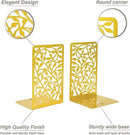 CNK Book Ends Bookends for Decorative Books Holder Bookend Shelves End Hold Heavy Duty Holders Stoppers Metal Stopper Cute Boho Bookshelf Holds Cookbook Office Home Set of 2 Bookends Pair Gold by CozyNest Decor
