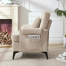 KCC Mid-Century Accent Chairs Set of 2,Chenille Modern Upholstered Single Sofa,Cozy Armchair with Back for Bedroom/Office/Cafe,Begie by CozyNest Decor