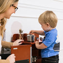 ECR4Kids Play Kitchen Stove, Wooden Playset, Dark Walnut by TinyTreasures Baby Boutique