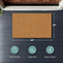 Barnyard Designs Natural Coco Coir Heavy Duty Backing Doormat - Large Cute Non-Slip Front Door Welcome Mat for Outside Entrance or Porch Entry, Brown (30x48, Plain Brown) by CozyNest Decor