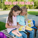 Chilpals Friendship Bracelet Making Kit for Girls,Arts and Crafts for Kids Ages 8-12,Birthday Gifts Ideas for Girl 7 8 9 10 11 Year Old - 2 in 1 Bracelets String Maker Toys Set (Pink) by TinyTreasures Baby Boutique