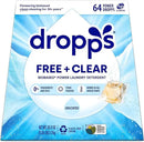 Dropps Free + Clear Biobased Power Laundry Detergent Pods, Unscented (64 Count) - HE Compatible Laundry Pods for Fresh Clothes - Laundry Soap Supplies & Recyclable Paperboard Packaging by CozyNest Decor