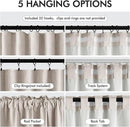 MIULEE 100% Blackout Curtains 120 Inch Long 2 Panels Set for Bedroom, Thick Luxury Faux Linen Black Out Curtain Room Darkening Back Tab Pleat Window Textured Drapes with Hooks for Living Room, Beige by CozyNest Decor