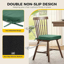 downluxe Indoor Chair Cushions for Dining Chairs, Soft and Comfortable Textured Foam Kitchen Chair Pads with Ties and Non-Slip Backing, 16" x 16" x 2", Dark Green, 6 Pack by CozyNest Decor