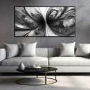 Large Abstract Canvas Wall Art for Living Room Black and White Wall Decor for Office Black Framed Wall Art 29 x 58 Inch by CozyNest Decor