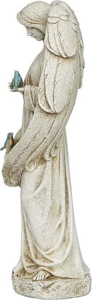 Joseph's Studio by Roman - Angel with Two Birds Statue, 20" H, Garden Collection, Resin and Stone, Decorative, Religious Gift, Home Outdoor and Indoor Decor, Durable, Long Lasting by GreenHaven Gardens