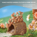 Elenon Rabbit Decorative Gutter Downspout Extension Statue, Animal Gutter Guardian Rain Downspout Extender, Garden Splash Block Outdoor Sculpture for 3" × 4" Down Spouts Decor by GreenHaven Gardens